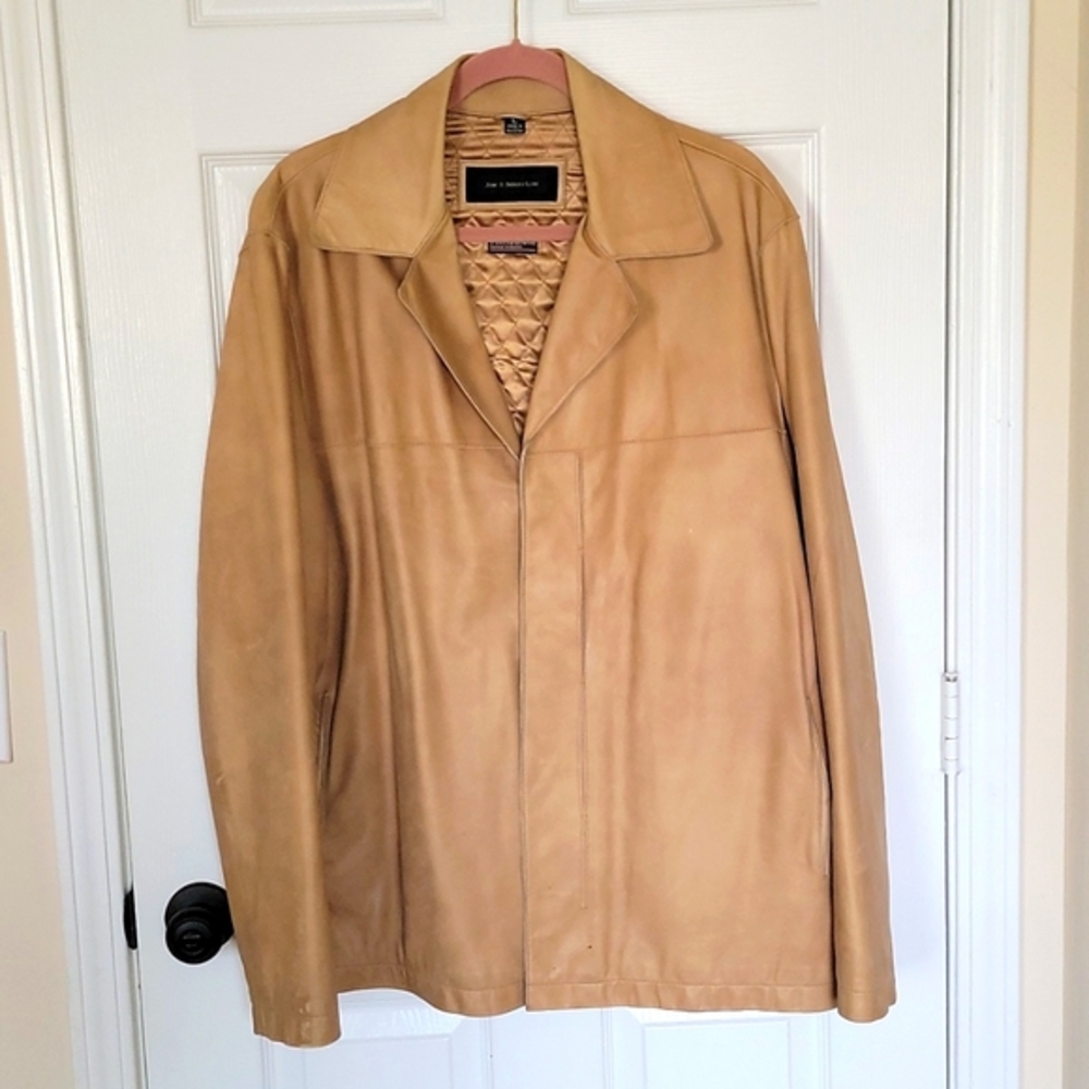 VINTAGE Men's Leather Jacket with Thinsulate quilted lining, Large